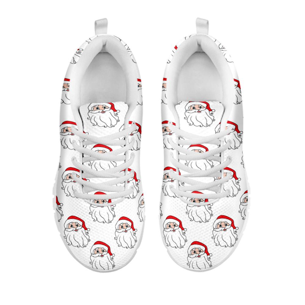 Christmas Sneaker, Christmas Santa Claus Pattern Print Running Shoes, Christmas Shoes, Christmas Running Shoes, Christmas Shoes 2023