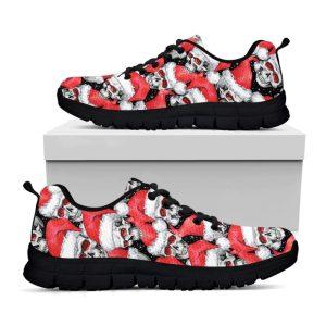 Christmas Sneaker, Christmas Santa Skull Pattern Print&hellip;
