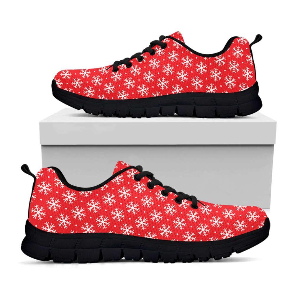 Christmas Sneaker, Christmas Snowflake Pattern Print Running Shoes, Christmas Shoes, Christmas Running Shoes, Christmas Shoes 2023