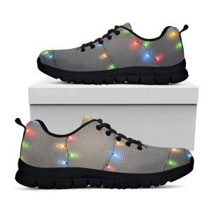 Christmas Sneaker, Colorful Christmas String Lights Print&hellip;
