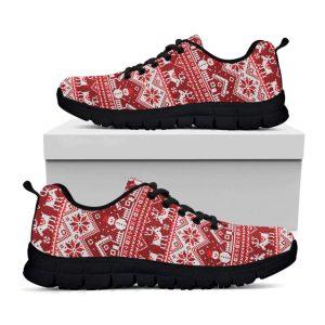 Christmas Sneaker, Merry Christmas Knitted Pattern Print&hellip;