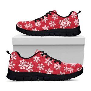 Christmas Sneaker, Merry Christmas Snowflakes Pattern Print&hellip;