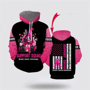 Breast Cancer Hoodie, Custom Name Gnomes Support&hellip;