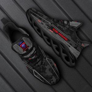 Custom Name Military Shoes, 82nd Airborne Clunky Sneaker Military Veteran Camo Shoes, Veterans Shoes, Max Soul Shoes