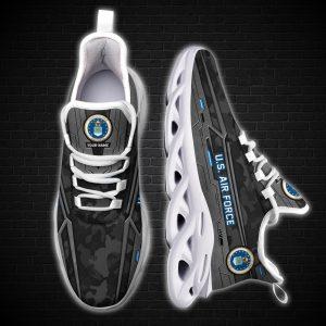 Custom Name Military Shoes, Us Air Force Clunky Sneakers Sport Shoes, Veterans Shoes, Max Soul Shoes, Veterans Clunky Shoes