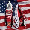 Custom Name Rank Military Shoes, US Marine Corp Military Veteran Clunky Sneakers, Veterans Shoes, Max Soul Shoes