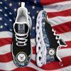 Custom Name Rank Military Shoes, US Navy Military Veteran Clunky Sneakers, Veterans Shoes, Max Soul Shoes