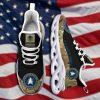 Custom Name Rank Military Shoes, US Space Force Military Veteran Clunky Sneakers, Veterans Shoes, Max Soul Shoes