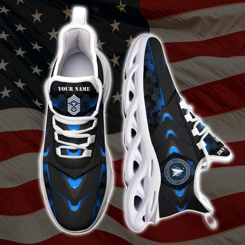 Custom Name Rank Military Shoes, US Space Force Ranks Veteran Military Clunky Sneakers, Veterans Shoes, Max Soul Shoes Custom Name Rank Military Shoes, US Space Force Ranks Veteran Military Clunky Sneakers, Veterans Shoes, Max Soul Shoes