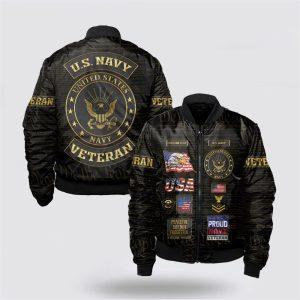 Navy Bomber Jacket, Custom Name Rank US&hellip;