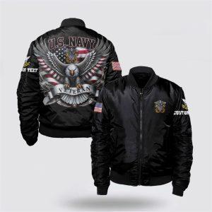 Navy Bomber Jacket, Personalized Rank US Navy&hellip;
