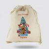 Personalised Christmas Sack, Canvas Sack With Block Text And Christmas Characters And Houses, Xmas Santa Sacks, Christmas Bag Gift Personalised Christmas Sack, Canvas Sack With Block Text And Christmas Characters And Houses, Xmas Santa Sacks, Christmas Bag Gift