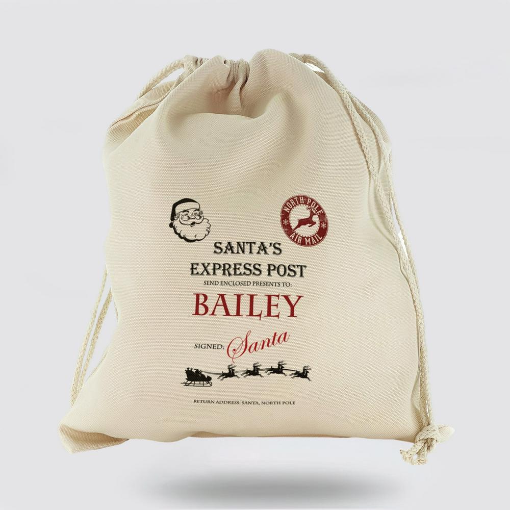 Personalised Christmas Sack, Canvas Sack With Childs Name On Santa Signed Express Post, Xmas Santa Sacks, Christmas Bag Gift Personalised Christmas Sack, Canvas Sack With Childs Name On Santa Signed Express Post, Xmas Santa Sacks, Christmas Bag Gift