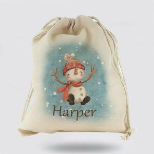 Personalised Christmas Sack, Canvas Sack With Cute&hellip;