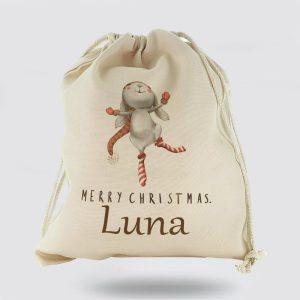 Personalised Christmas Sack, Canvas Sack With Cute&hellip;