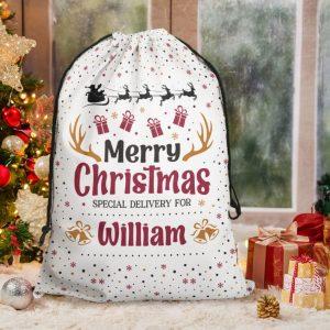 Personalised Christmas Sack Custom Name Santa Sack Santa Bag Special Delivery Xmas Santa Sacks Christmas Tree Bags Christmas Bag Gift 2 zizkem.jpg
