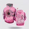 Breast Cancer Hoodie, Customized Name Breast Cancer Girl All Over Print Hoodie, Breast Cancer Awareness Shirts