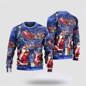 Santa Claus Sweater, Christmas Santa Claus Chilling&hellip;