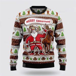 Santa Claus Sweater, Cowboy Santa Claus Ugly&hellip;