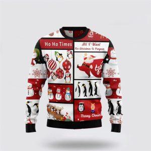 Santa Claus Sweater, Cute Penguin Santa Claus&hellip;