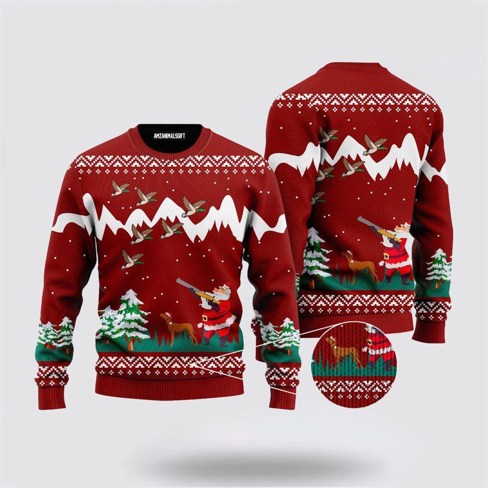 Santa Claus Sweater, Duck Hunting Cute Santa Claus Duck Hunting Christmas Ugly Sweater, Santa Claus Outfit History