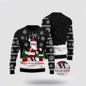 Santa Claus Sweater La La La Flossing Santa Claus Ugly Christmas Sweater Santa Claus Outfit History 3 sfw8ii.jpg