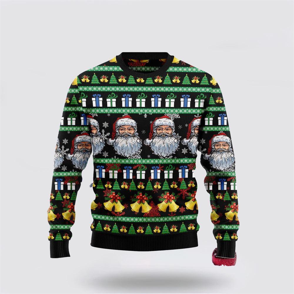 Santa Claus Sweater, Santa Claus Jingle Bell Ugly Christmas Sweater, Santa Claus Outfit History