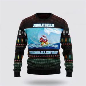 Santa Claus Sweater, Santa Claus Surfing Ugly&hellip;