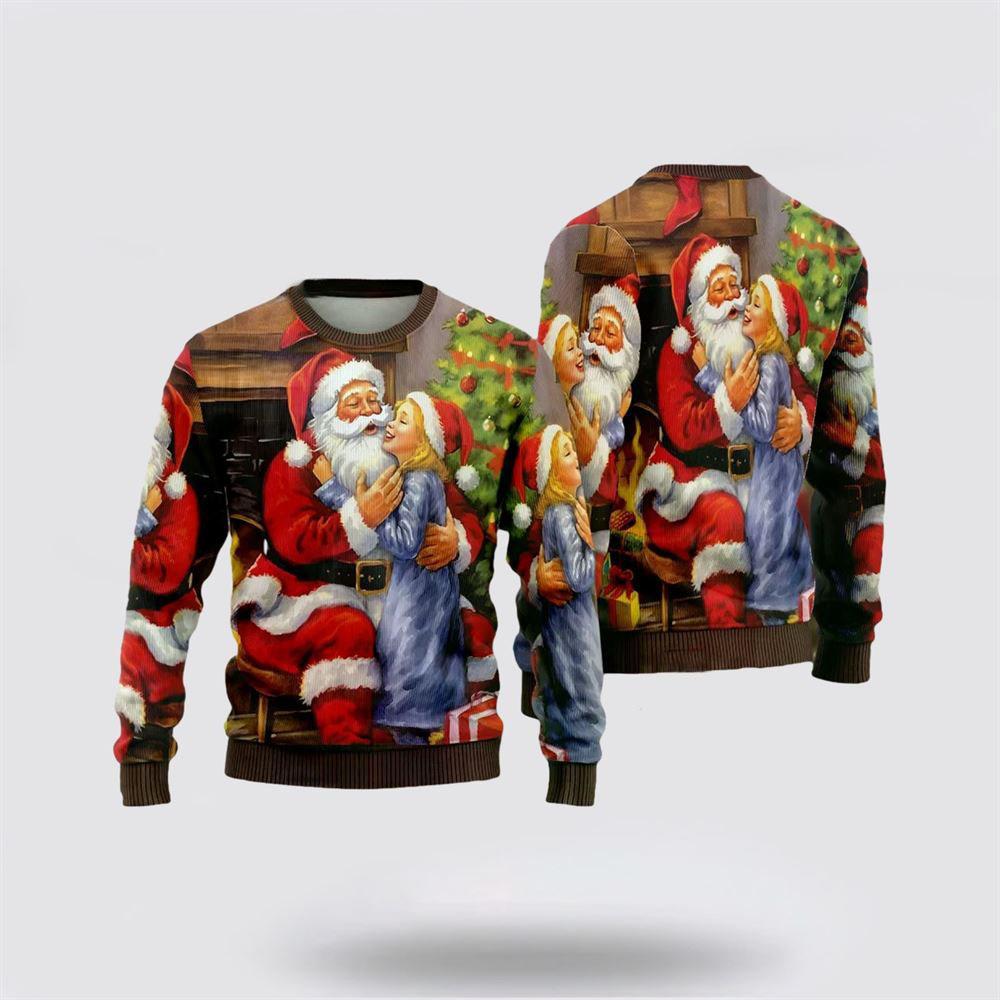 Santa Claus Sweater, Santa’s Love Ugly Christmas Sweaters, Funny Santa Sweaters, Santa Claus Outfit History