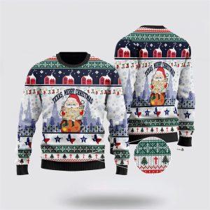 Santa Claus Sweater, Texas Merry Christmas Jesus&hellip;