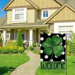 St Patrick s Day Flag Big Shamrock Dot Pattern Lucky Gift For St Patrick Day St Patrick s Day Garden Flag 3 ijngop.jpg