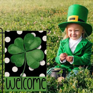 St Patrick s Day Flag Big Shamrock Dot Pattern Lucky Gift For St Patrick Day St Patrick s Day Garden Flag 4 elxwch.jpg