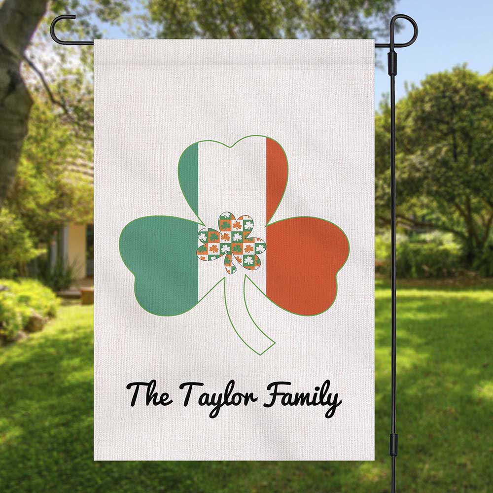 St Patrick’s Day Flag, St Patricks Day Personalized Garden Flag, St Patrick’s Day Garden Flag