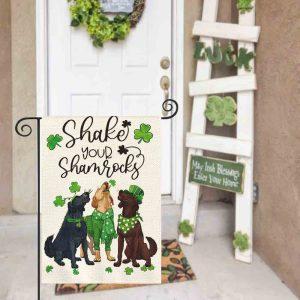 St Patrick s Day Flag Three Patrick s Dogs Shake Your Shamrocks Lucky Gift For St Patrick Day St Patrick s Day Garden Flag 2 fctsmm.jpg