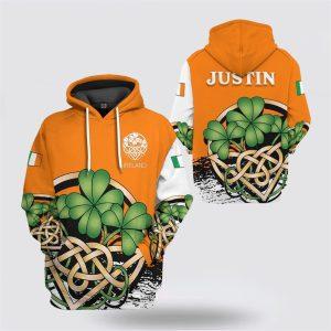 St Patrick’s Day Hoodie, 3D Orange Ireland&hellip;