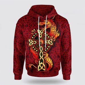 St Patrick’s Day Hoodie, Dragon Red Irish&hellip;