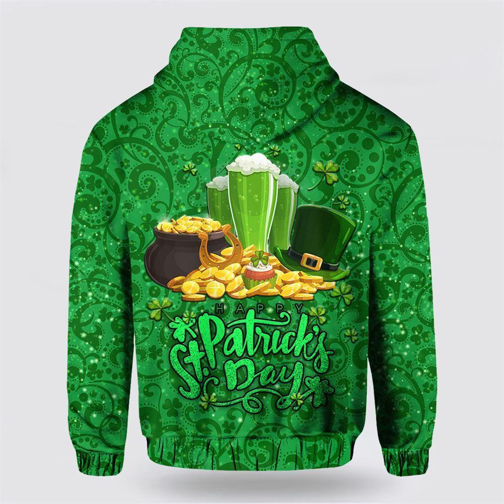 St Patrick’s Day Hoodie, Ireland Happy Saint Patricks Day 3D Hoodie With Shamrock, St Patricks Day Shirts