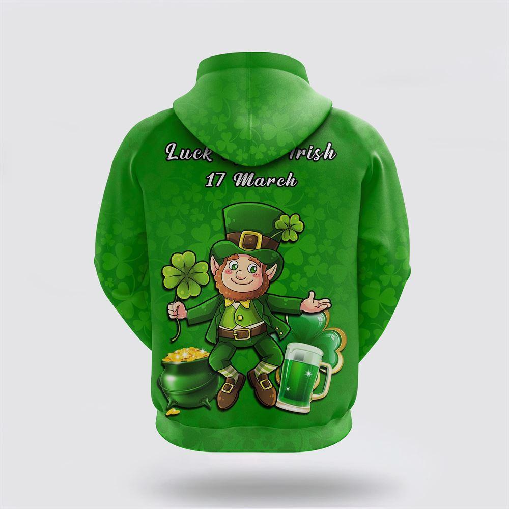 St Patrick’s Day Hoodie, Ireland Hoodie Saint Patricks Day Happy Leprechaun And Shamrock, St Patricks Day Shirts