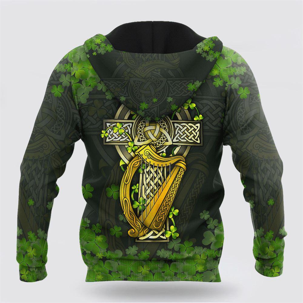 St Patrick’s Day Hoodie, Irish 3D All Over Printed Unisex Shirts Saint Patrick’s Day Irish By Blood Hoodie, St Patricks Day Shirts
