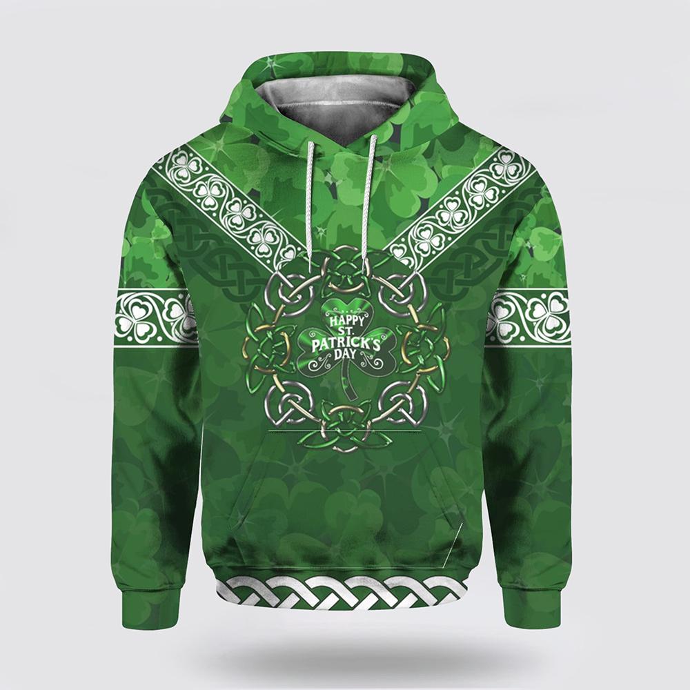 St Patrick’s Day Hoodie, Irish Shamrock 3D All Over Print Hoodie, St Patricks Day Shirts