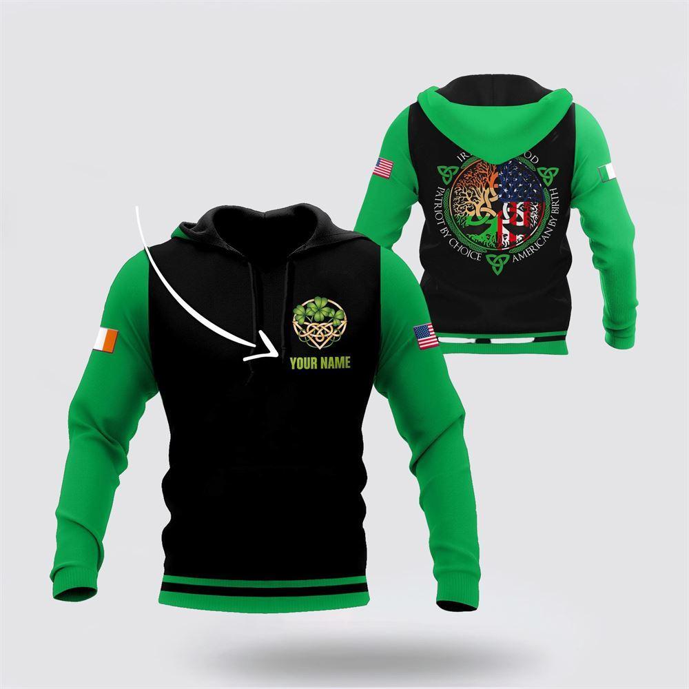 St Patrick’s Day Hoodie, Irish St Patrick Day Unisex Shirts Custom Name Hoodie 3D All Over Printed, St Patricks Day Shirts