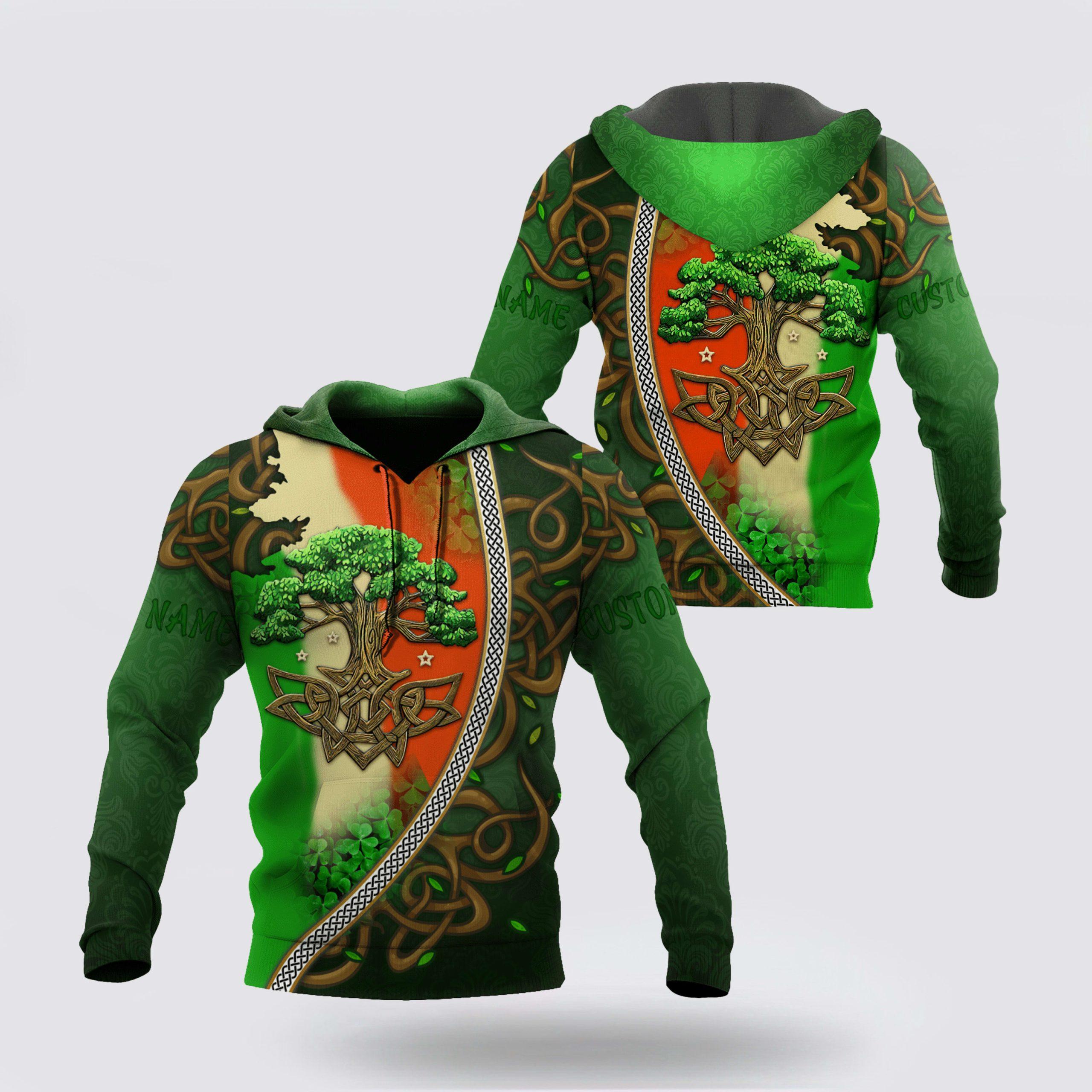 St Patrick’s Day Hoodie, Premium Personalized Name Irish Saint Patrick’s Day 3D All Over Printed Unisex Shirts, St Patricks Day Shirts