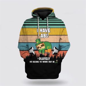 St Patrick’s Day Hoodie, Sloth Absolutely Not&hellip;