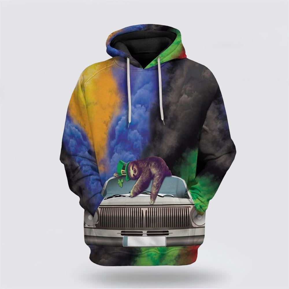 St Patrick’s Day Hoodie, St Patricks Day Hoodie Fast Sloth, St Patricks Day Shirts