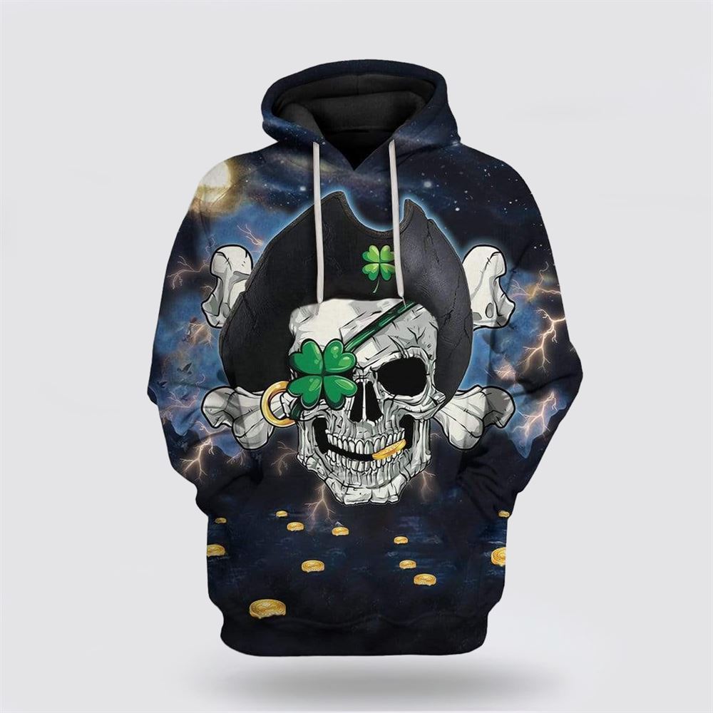 St Patrick’s Day Hoodie, St Patricks Day Hoodie Lucky Pirate, St Patricks Day Shirts