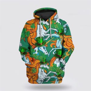 St Patrick’s Day Hoodie, Unicorn On St&hellip;