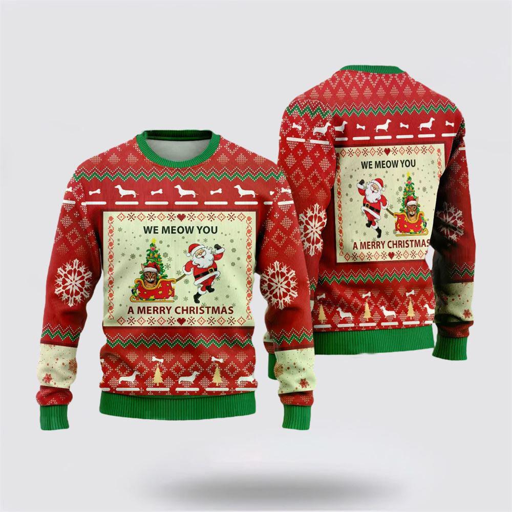 Ugly Christmas Cat Sweater, Abyssinian Cat Ugly Christmas Sweaters, Cat Sweater Xmas, Cute Cat Sweater