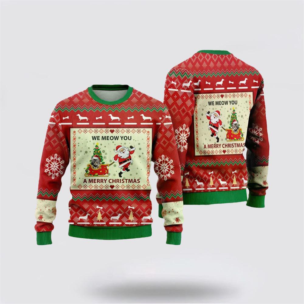 Ugly Christmas Cat Sweater, American Bobtail Ugly Christmas Sweaters, Cat Sweater Xmas, Cute Cat Sweater