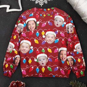 Ugly Christmas Sweater, Custom Face Funny Christmas&hellip;