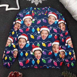 Ugly Christmas Sweater, Custom Face Xmas Leds&hellip;